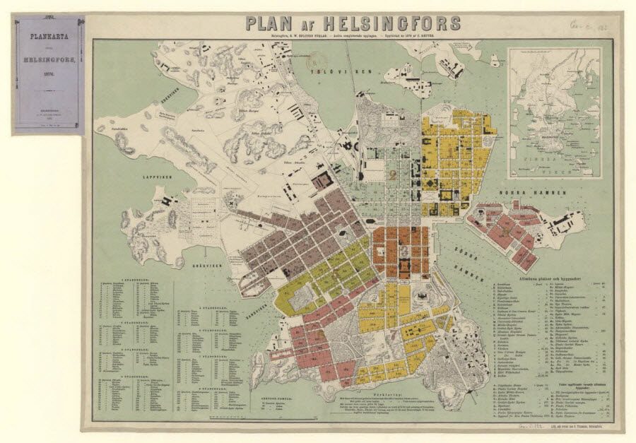 Plan d'Helsinki en 1876